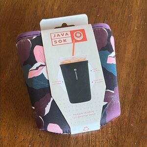 Java Sok Insulated Cold Beverage Sleeve - Floral Design